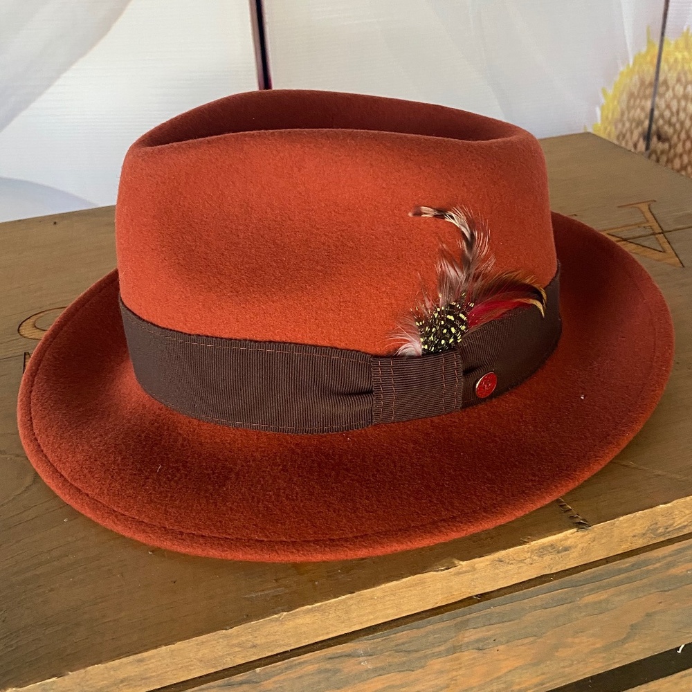 Mayser  rust colored wool fedora